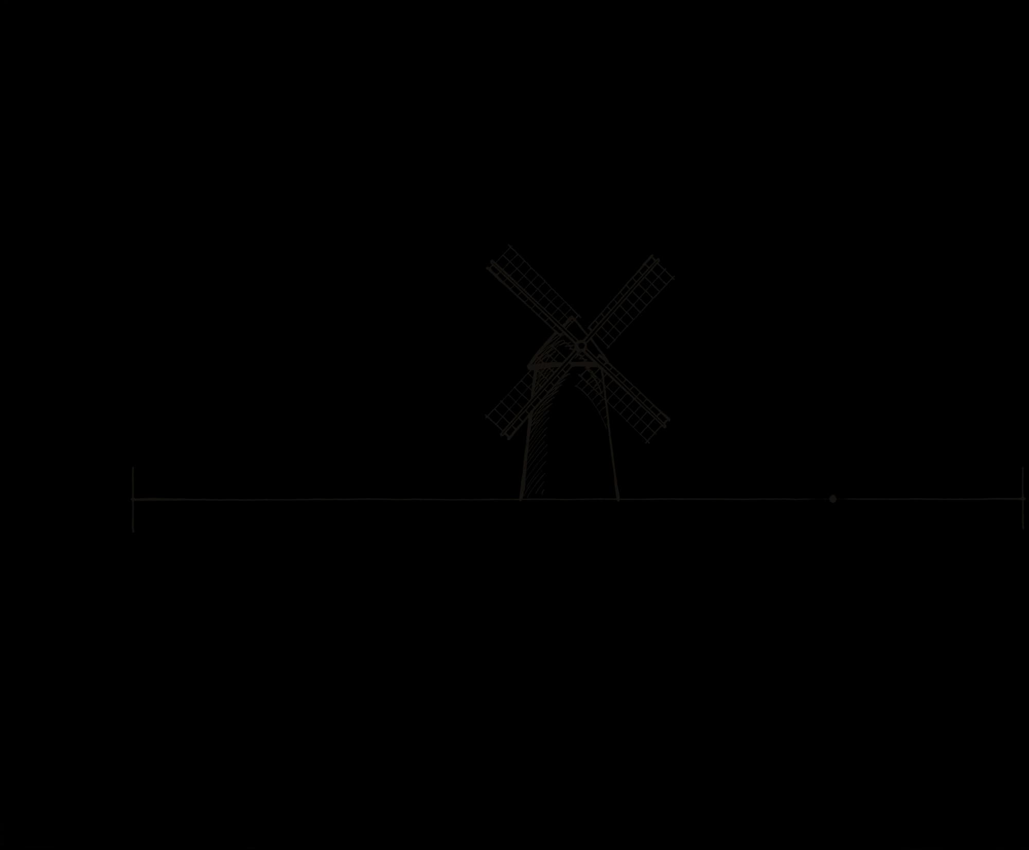 A bracket with a mill at its centre